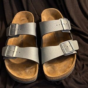 Birkenstock Arizona Sandal Metallic Anthracite